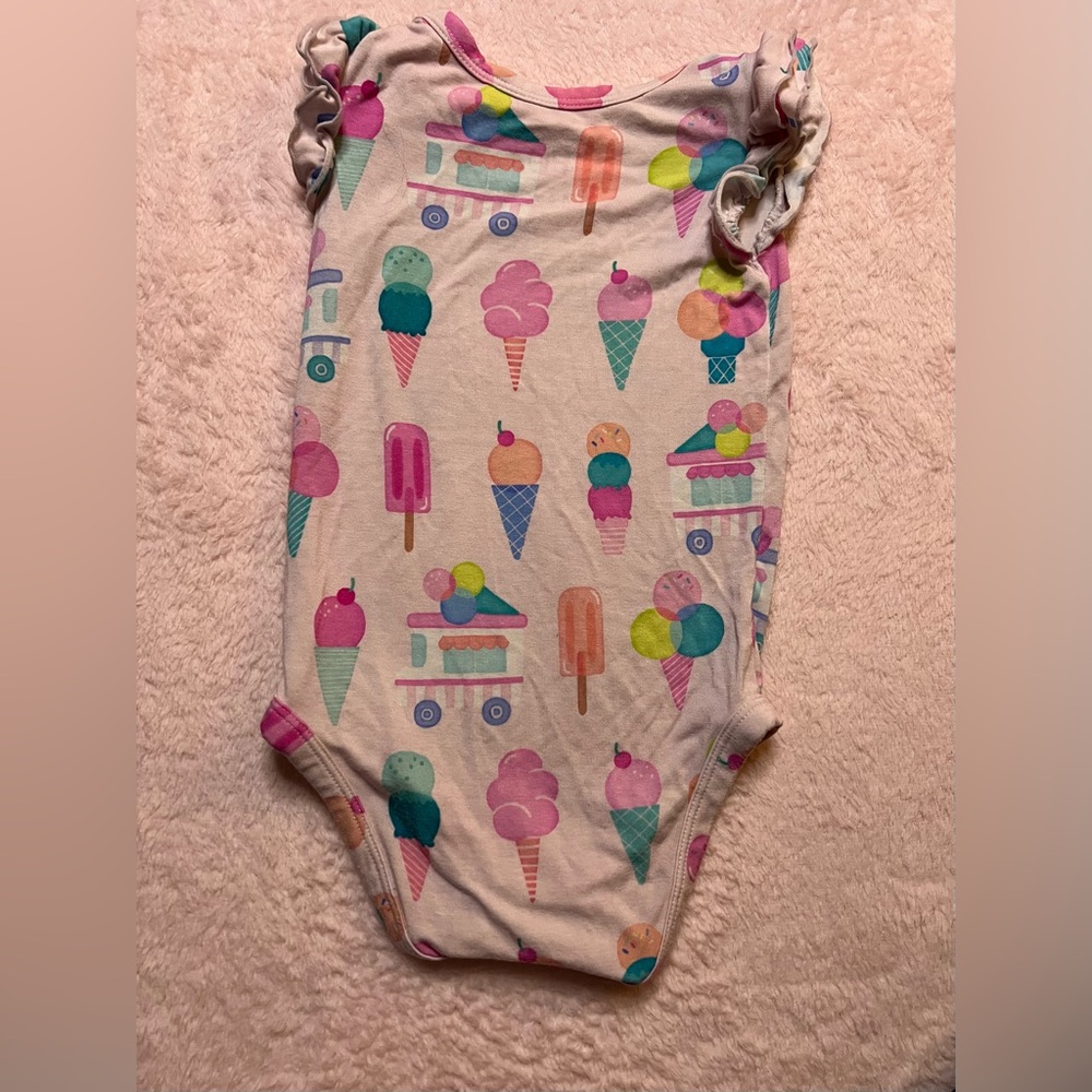 Play by Little Sleepies Ice Cream Bamboo Kids Onesie Size 3-6 Months